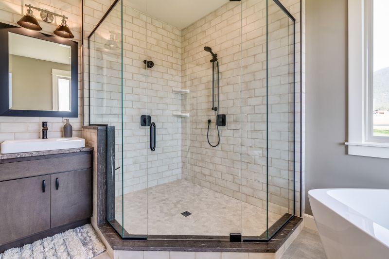 Contemporary Bathroom with Large Shower