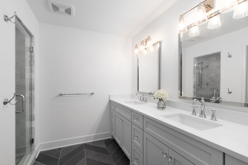 Contemporary Bathroom with Double Vanities