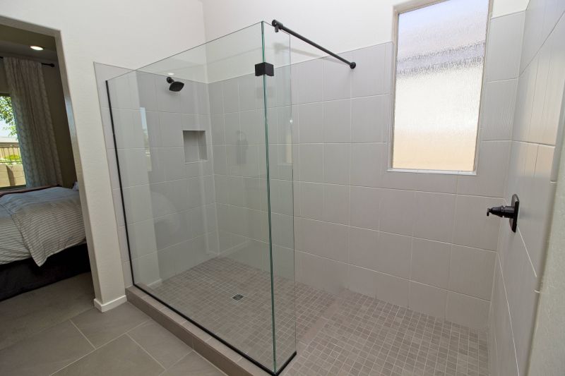 Stylish Shower with Built-In Bench
