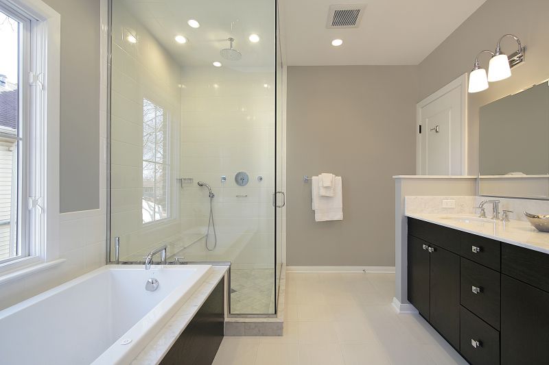 Modern Shower with Frameless Glass
